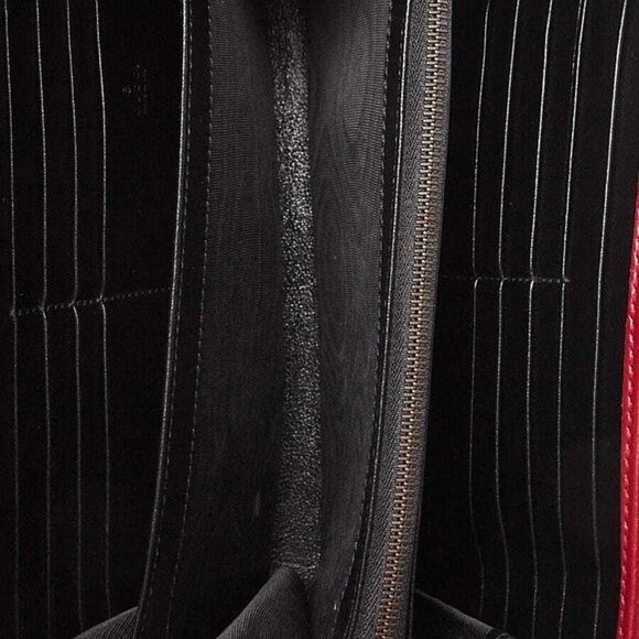 Gucci Black/Red Quilted Leather Marmont Torchon Mini Chain Wallet Clutch Bag - Picture 10 of 11